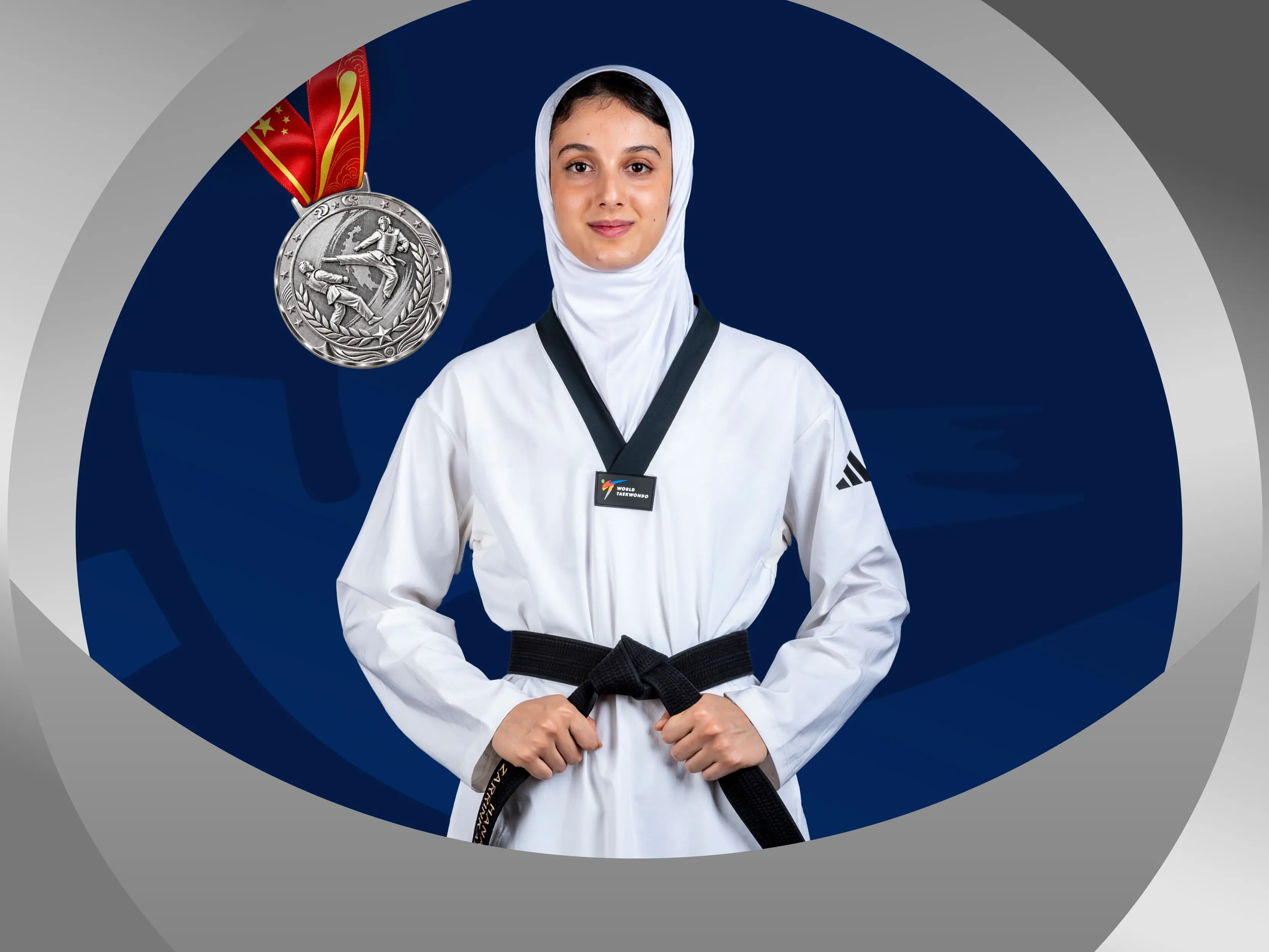 حنا زرین کمر ستاره نوظهور تکواندو و مدال نقره جهانی