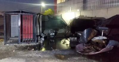 جزئیات انفجار در بزرگراه آزادگان/ یک کارگر جان باخت