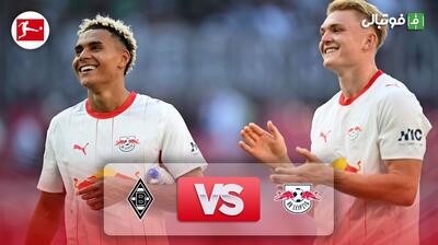  خلاصه بازی آربی لایپزیش 3-0 مونشن گلادباخ