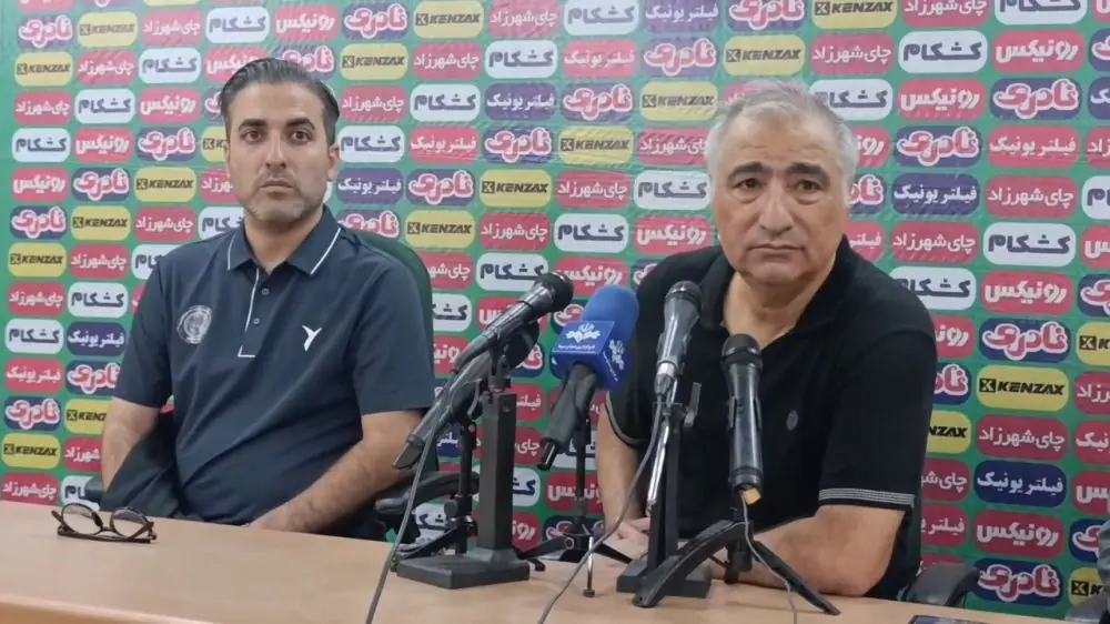  کنفرانس خبری ساکت الهامی سرمربی پیکان پس از تساوی مقابل استقلال خوزستان