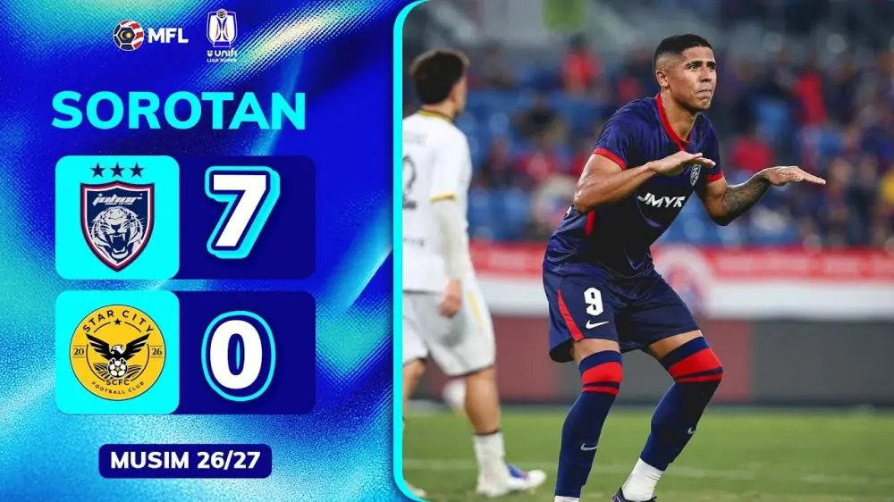  خلاصه بازی جوهور دارالتعظیم 7-0 استار سیتی (گل و پاس گل شهاب زاهدی)