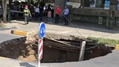 ترمیم فرونشست در خیابان نشاط اصفهان/ مسیر امروز بازگشایی میشود
