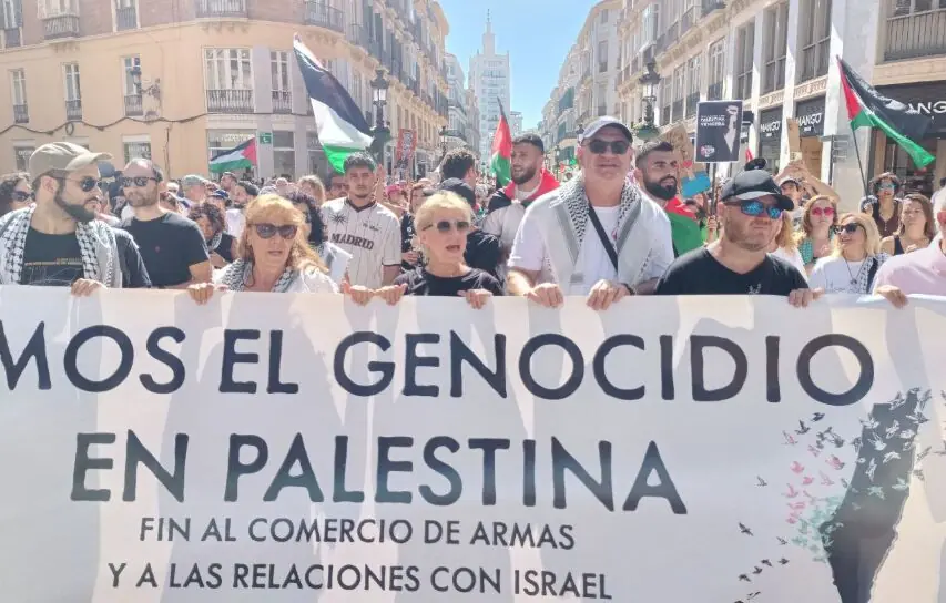 تظاهرات گسترده شهروندان اسپانیایی در حمایت از فلسطین + فیلم