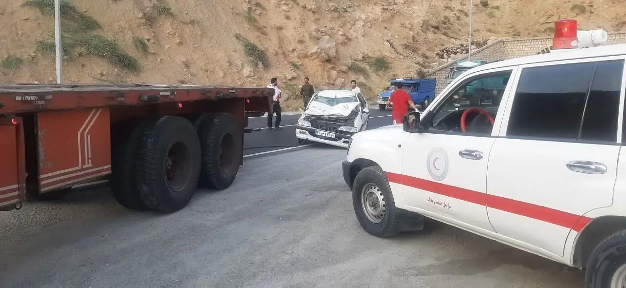 جانباختن ۲ نفر در تصادف مرگبار تریلی و پژو در دامغان
