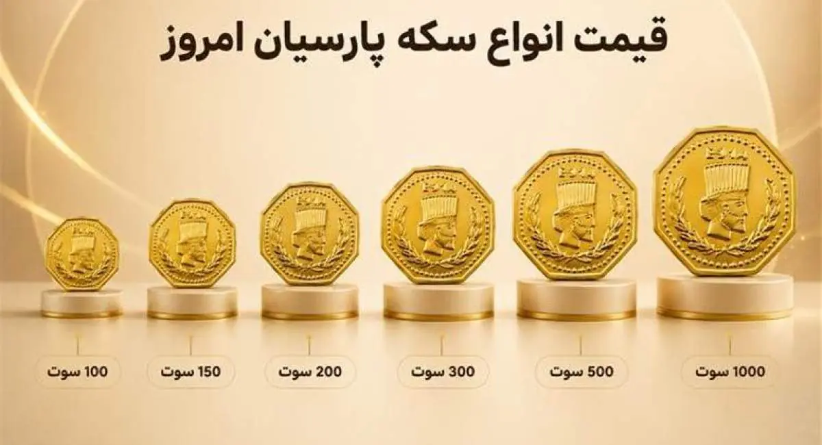 قیمت سکه پارسیان امروز شنبه ۷ شهریور ۱۴۰۵ | جهان نیوز