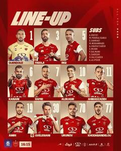  ترکیب پرسپولیس مقابل ملوان اعلام شد