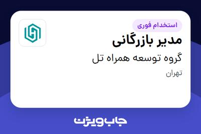 استخدام مدیر بازرگانی در گروه توسعه همراه تل