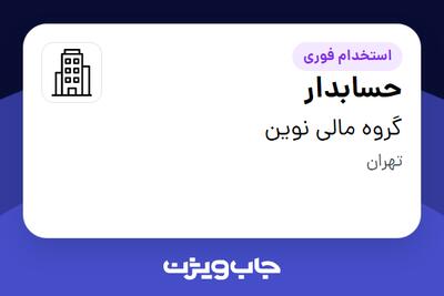  استخدام حسابدار - خانم در گروه  مالی نوین