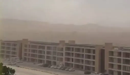  فیلم/ وقوع طوفان و گردوغبار در سلیمانیه عراق