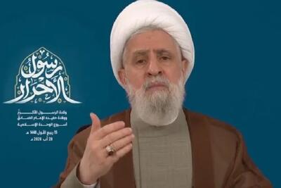 شیخ نعیم قاسم: آمریکا و اسرائیل با خسارتهای بزرگی روبهرو هستند + فیلم