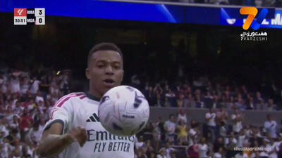  گل سوم رئال مادرید به مالاگا توسط امباپه