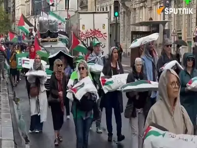 تظاهرات مردم فرانسه در حمایت از فلسطین | آخرین خبر