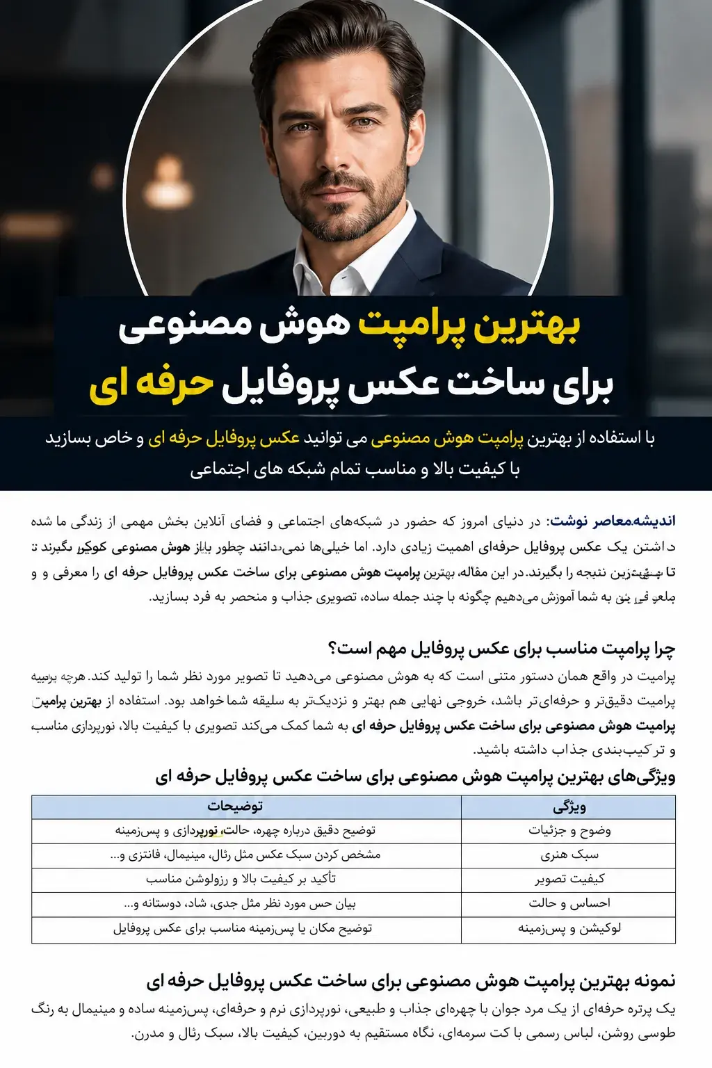 بهترین پرامپت هوش مصنوعی برای ساخت عکس پروفایل حرفه ای؛ ۱۵ دستور آماده برای لینکدین و اینستاگرام + ساخت عکس واقعی و جذاب با AI
