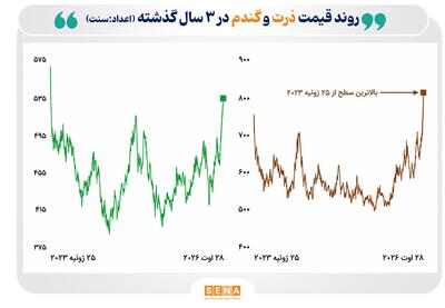 جهش قیمت جهانی ذرت و گندم به بالاترین سطح در ۳ سال اخیر