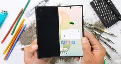 شکست گلکسی زد فولد ۸ اولترا در تستهای مقاومت JerryRigEverything