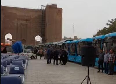 رونمایی از ۳۵ دستگاه اتوبوس جدید در تبریز/گامی برای توسعه حملونقل پاک
