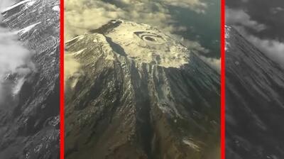  ببینید | تصویری هوایی از قله کلیمانجارو؛ بلندمرتبه ترین قله آفریقا