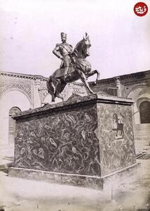  عکس/  مجسمه ناصرالدین‌شاه در باغشاه