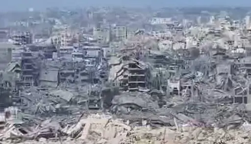 فیلم/ ویرانی‌ گسترده‌ در نوار غزه از نمای داخل تانک