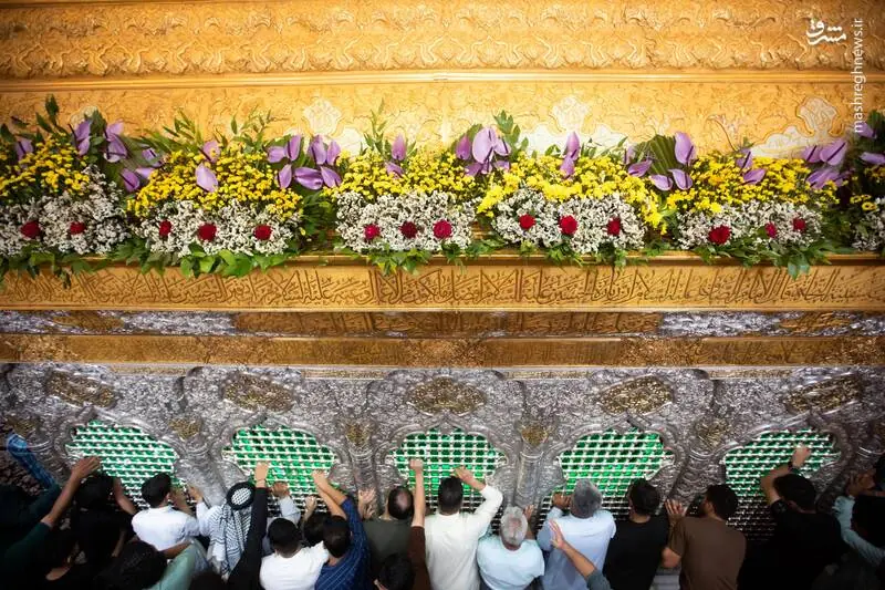  عکس/ ضریح اباعبدالله گل‌آرایی شد