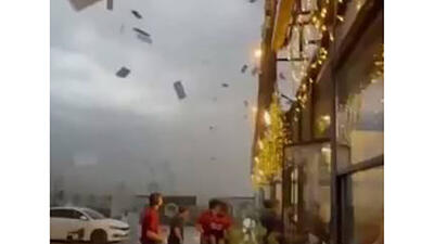 فیلم تکان دهنده از طوفان ویرانگر در مالاتیا ترکیه