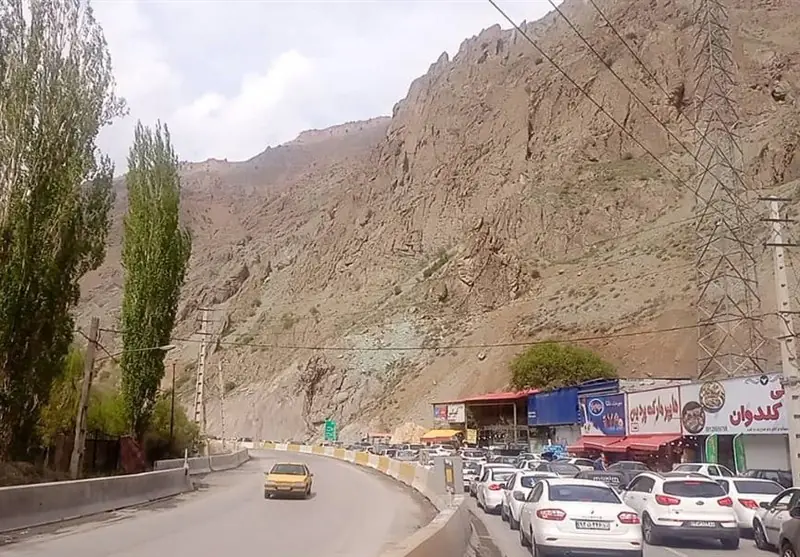 ترافیک سنگین در جاده چالوس و هراز - تسنیم