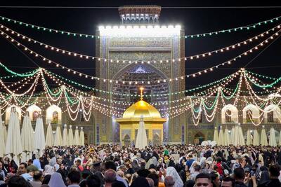  شب میلاد پیامبر اکرم (ص) در حرم مطهر امام رضا(ع) + تصاویر