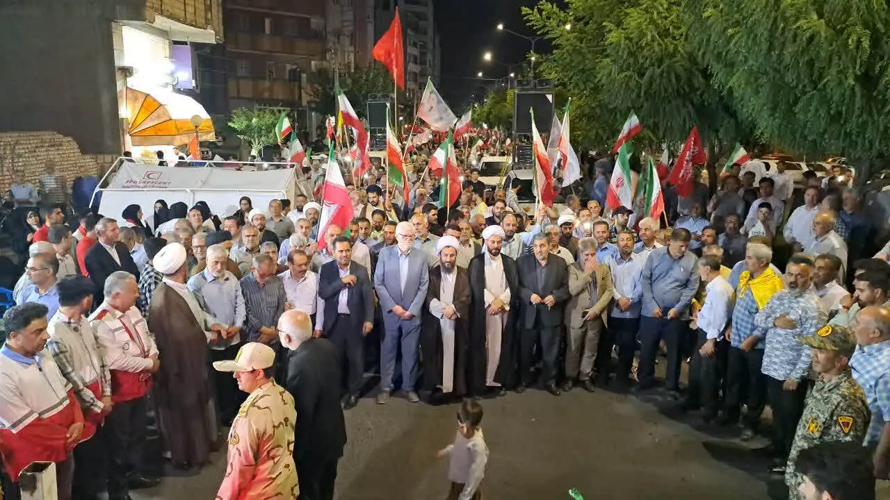  اجتماع باشکوه مردم باصلابت خوی در میدان مقاومت + عکس