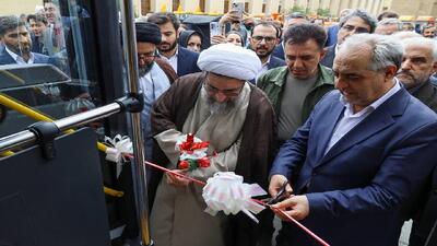 آیین بهرهبرداری از ۲۵ دستگاه اتوبوس برقی ناوگان حملونقل عمومی شهرداری تبریز