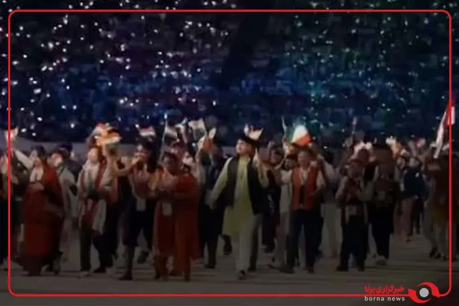  رژه کاروان ایران در بازی های جهانی عشایری قرقیزستان، در حضور مسعود پزشکیان رییس جمهور و با پرچمداری رضا قیطاسی قوی ترین مرد ایران