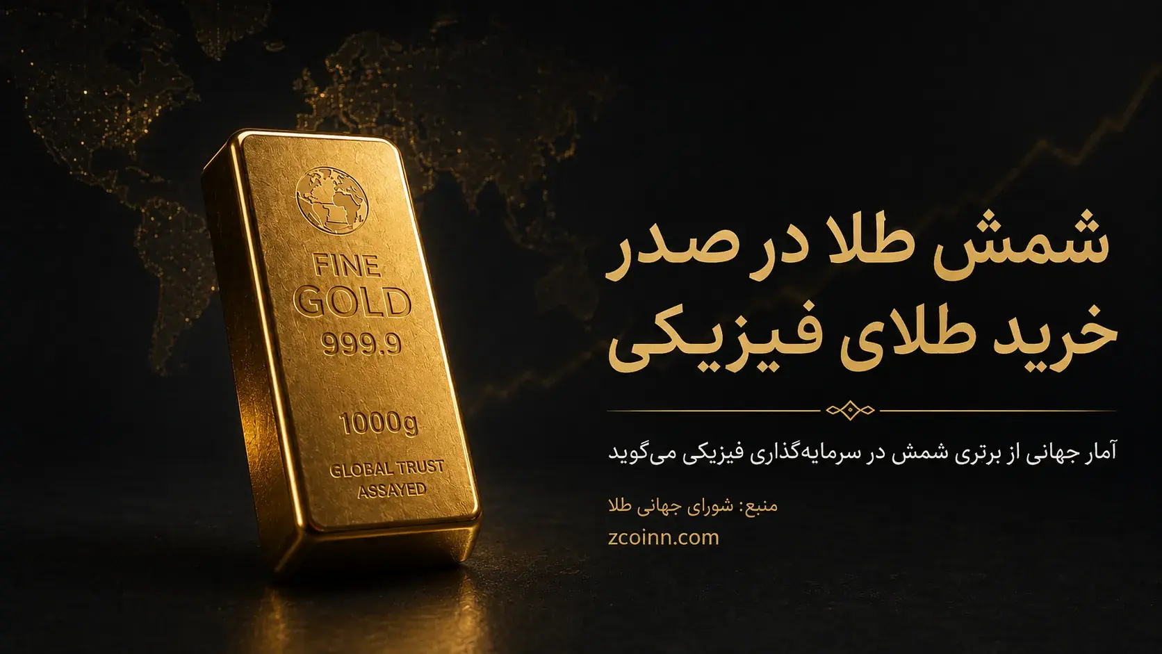  آمار جهانی شمش طلا را در صدر انتخاب خرید طلای فیزیکی قرار داد