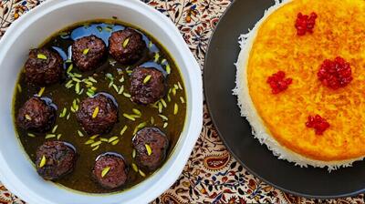 طرز تهیه داود پاشا خورشت خوشمزه ترکی با رب انار و نعناع خشک