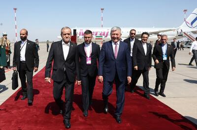  رئیس‌جمهور وارد بیشکک شد +عکس