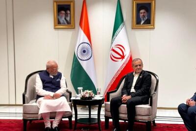  دیدار پزشکیان با نارندرا مودی نخست‌وزیر هند