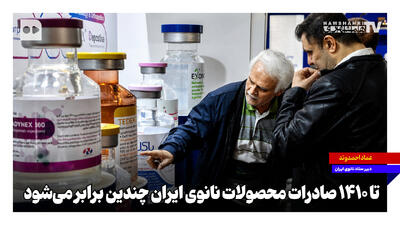  تا ۱۴۱۰ صادرات محصولات نانوی ایران چندین برابر می‌شود