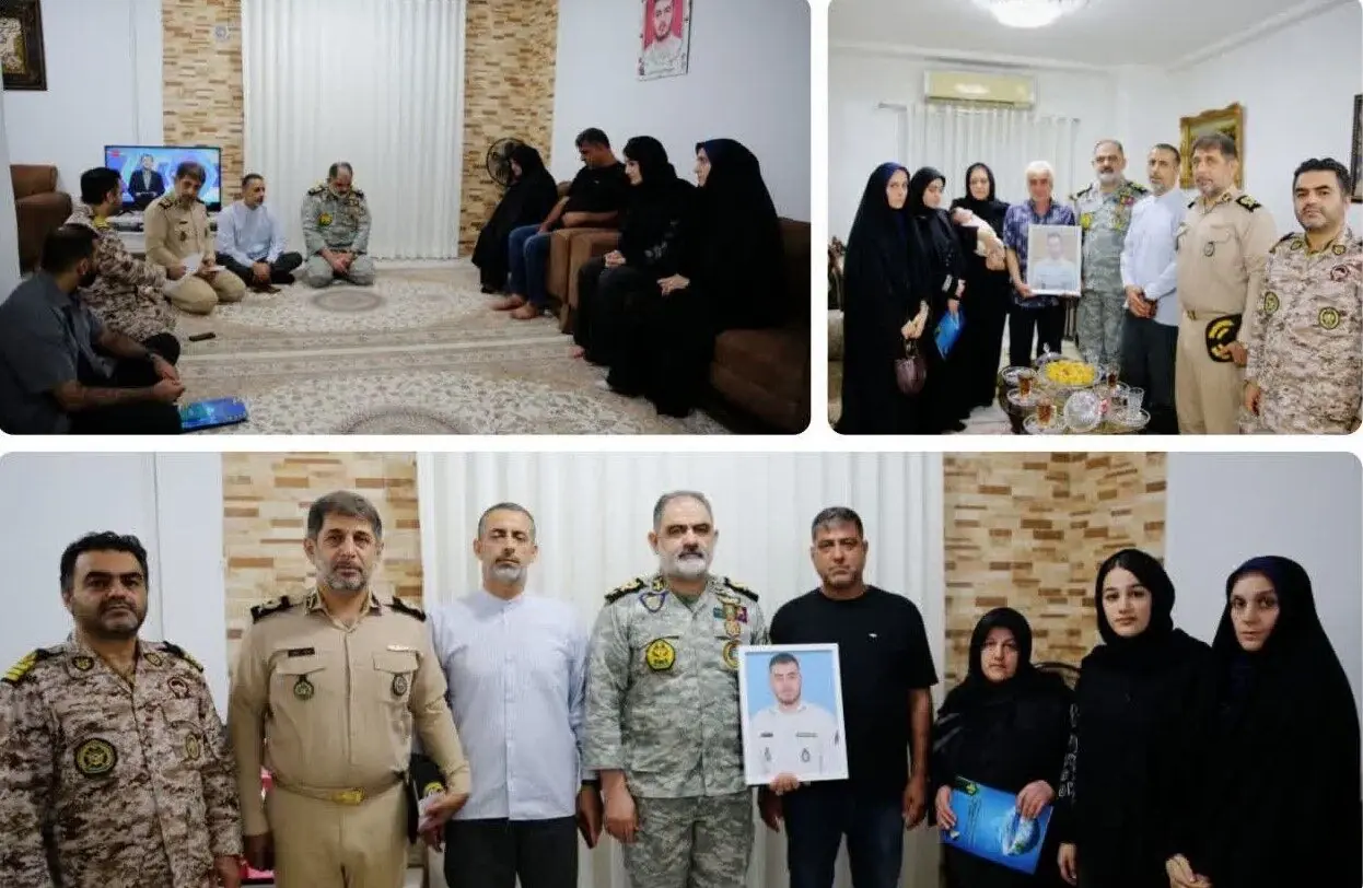  دیدار فرمانده نیروی دریایی ارتش با خانواده شهدای جنگ رمضان