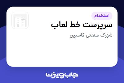 استخدام سرپرست خط لعاب - آقا در سازمانی فعال در حوزه تولیدی / صنعتی