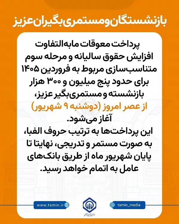  زمانبندی پرداخت معوقات فروردین بازنشستگان تامین اجتماعی مشخص شد - مجله اینترنتی کولاک