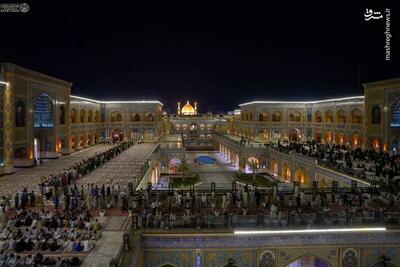 عکس/ سفره اطعام ولادت پیامبر در صحن حضرت زهرا(س) نجف