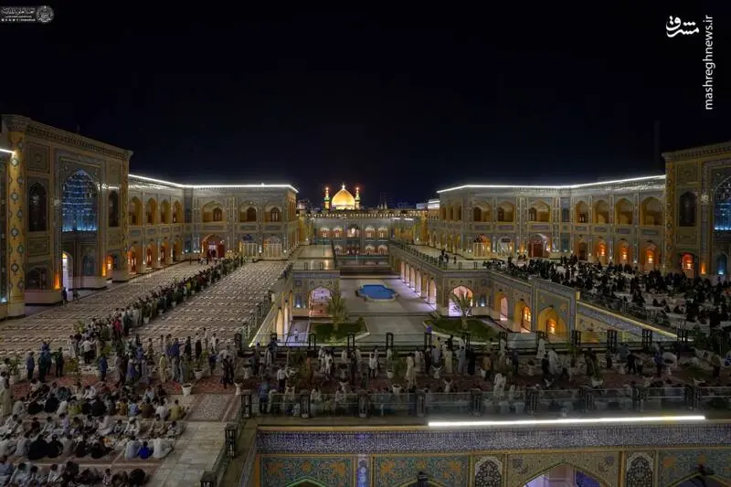 عکس/ سفره اطعام ولادت پیامبر در صحن حضرت زهرا(س) نجف