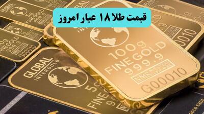 قیمت طلا ۱۸ عیار امروز دوشنبه ۹ شهریور چقدر افزایش یافت؟