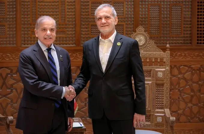  دیدار شهباز شریف و پزشکیان