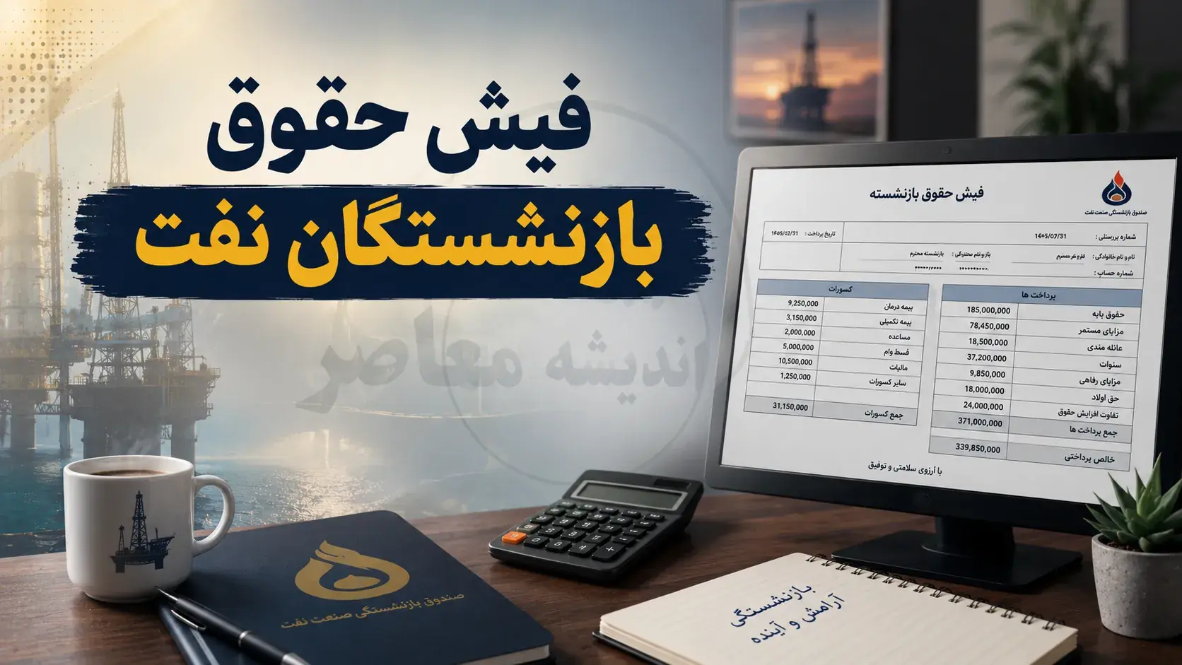 مشاهده فیش حقوقی بازنشستگان نفت در سامانه سما با آدرس sama.oipf.ir + آموزش گامبهگام و اطلاعات ورود
