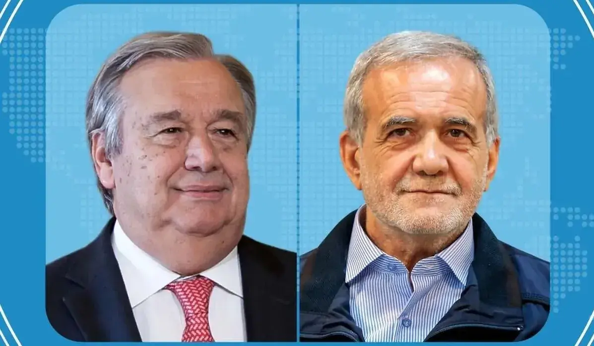  دیدار پزشکیان با گوترش