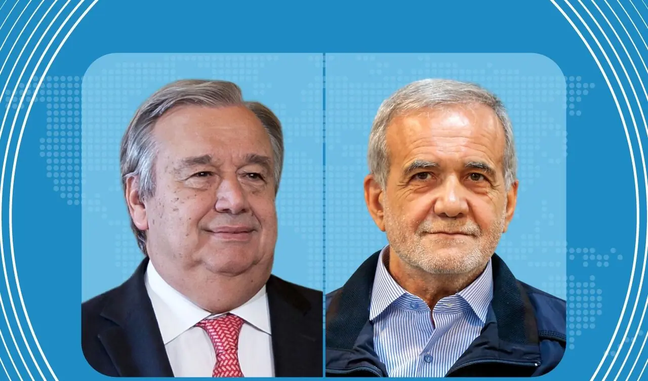 دیدار پزشکیان با گوترش