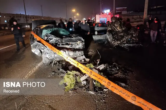 جان باختن راننده نیسان پیکاپ در تصادف با تریلی در جاده زنجان ـ میانه