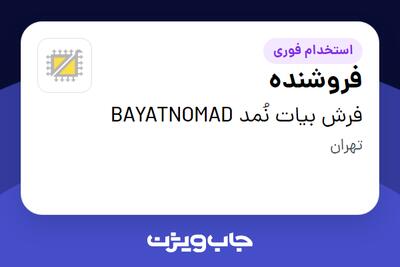 استخدام فروشنده در فرش بیات نُمد BAYATNOMAD