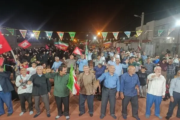  تجمع مردم چرام در صد و هشتاد و سومین شب پایداری و مقاومت