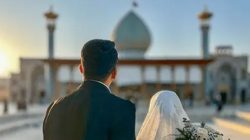  سفره عقد ۲۶ زوج جوان در حرم شاهچراغ(ع) پهن شد