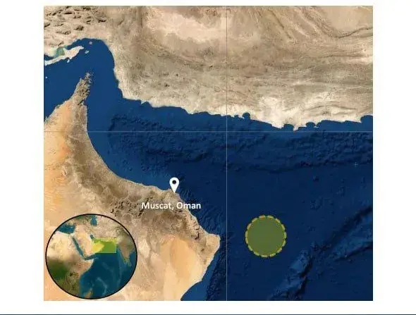 هدف قرار گرفتن یک کشتی در نزدیکی عمان